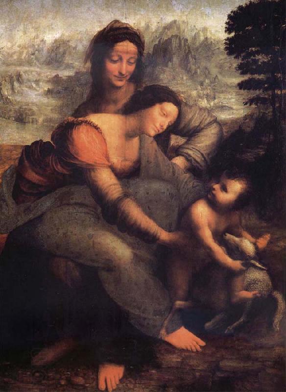 LEONARDO da Vinci The Virgin and the Nino with Holy Ana China oil painting art